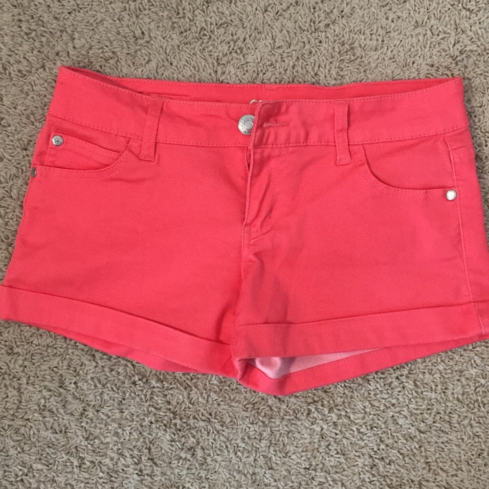 Pink cuff shorts